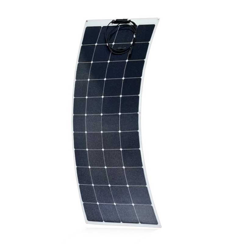 定制面板太阳能柔性 160 瓦薄膜可弯曲背接触太阳能电池，用于露营房车海洋户外应用
